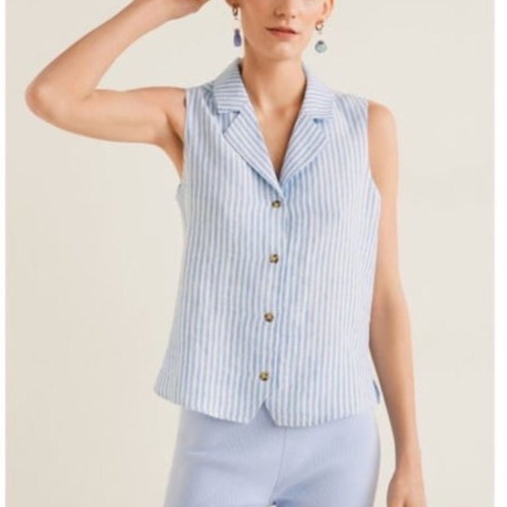 Mango Linen Blouse